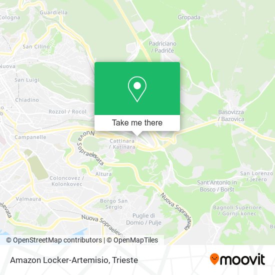 Amazon Locker-Artemisio map