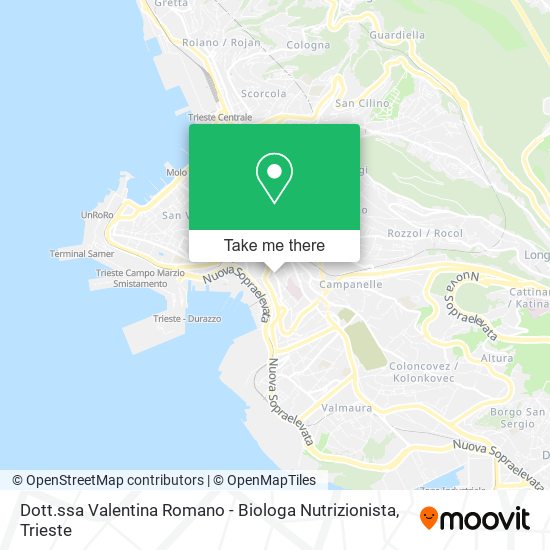 Dott.ssa Valentina Romano - Biologa Nutrizionista map