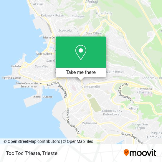 Toc Toc Trieste map