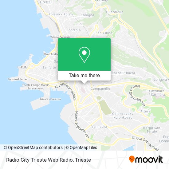 Radio City Trieste Web Radio map