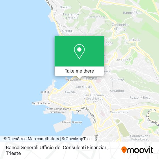 Banca Generali Ufficio dei Consulenti Finanziari map