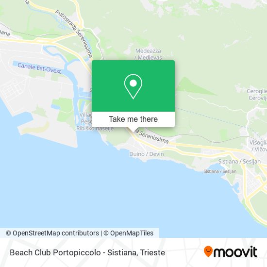 Beach Club Portopiccolo - Sistiana map