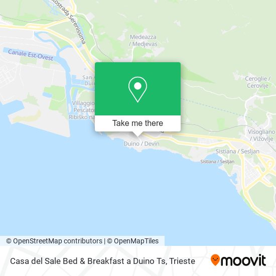 Casa del Sale Bed & Breakfast a Duino Ts map