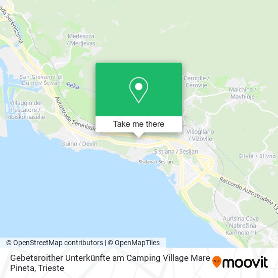 Gebetsroither Unterkünfte am Camping Village Mare Pineta map