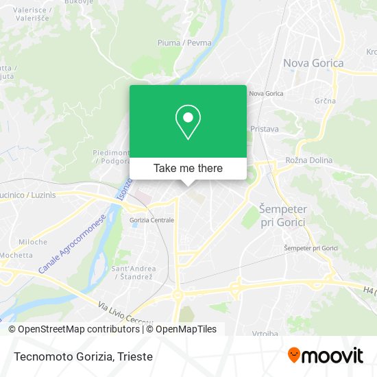 Tecnomoto Gorizia map