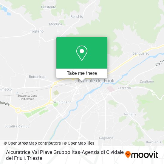 Aicuratrice Val Piave Gruppo Itas-Agenzia di Cividale del Friuli map