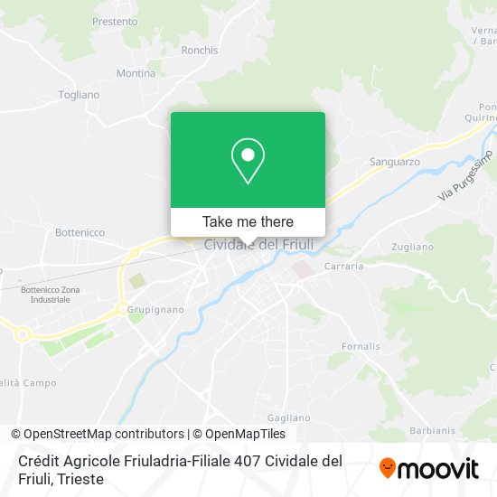 Crédit Agricole Friuladria-Filiale 407 Cividale del Friuli map