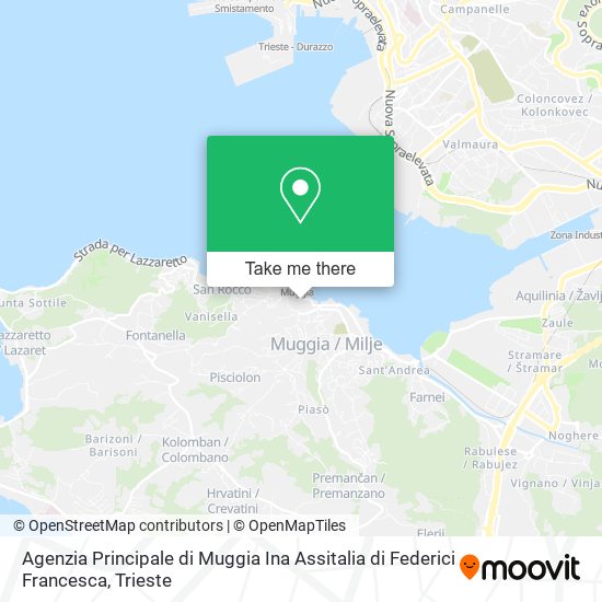 Agenzia Principale di Muggia Ina Assitalia di Federici Francesca map