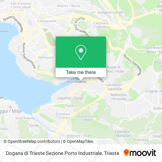 Dogana di Trieste Sezione Porto Industriale map