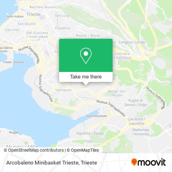 Arcobaleno Minibasket Trieste map
