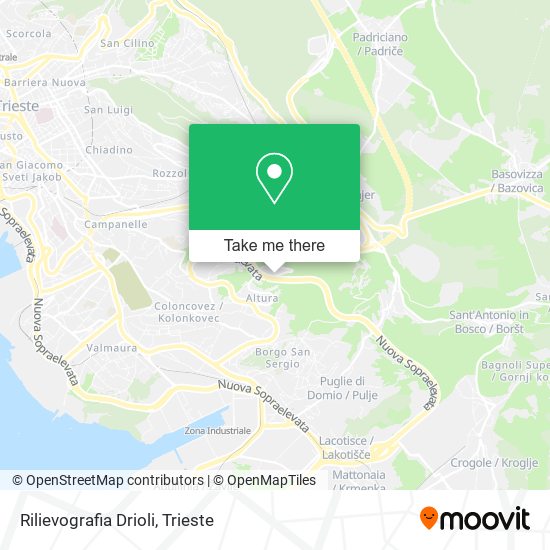 Rilievografia Drioli map