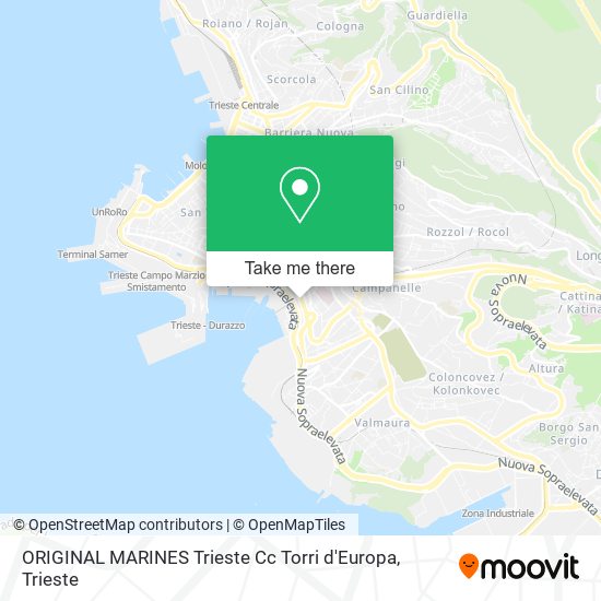 ORIGINAL MARINES Trieste Cc Torri d'Europa map