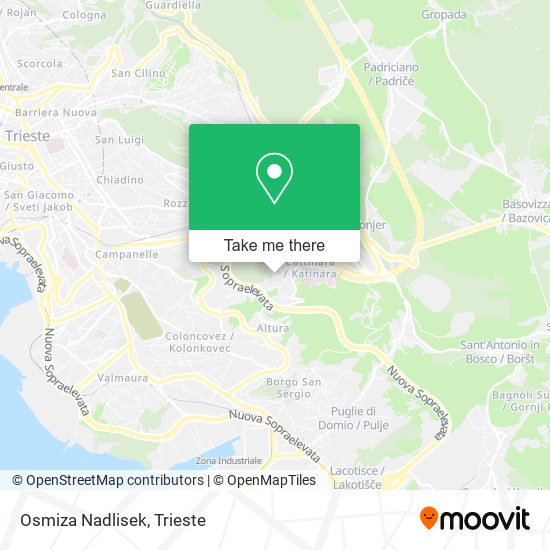 Osmiza Nadlisek map