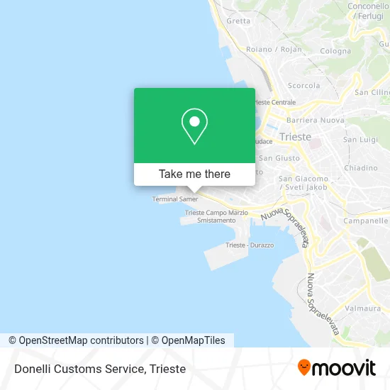 Donelli Customs Service map
