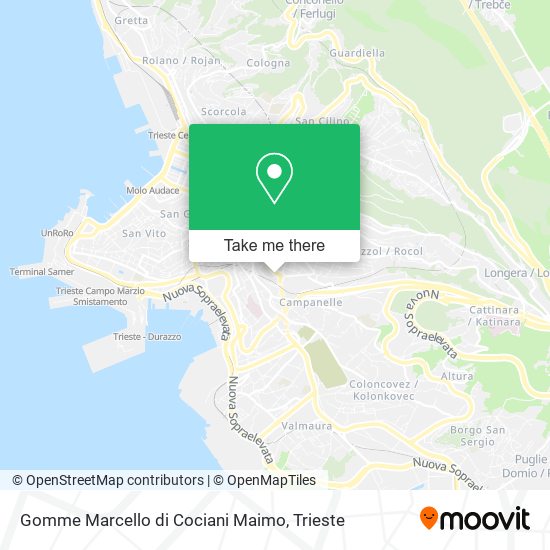 Gomme Marcello di Cociani Maimo map