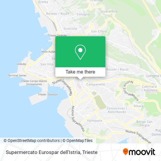 Supermercato Eurospar dell'Istria map
