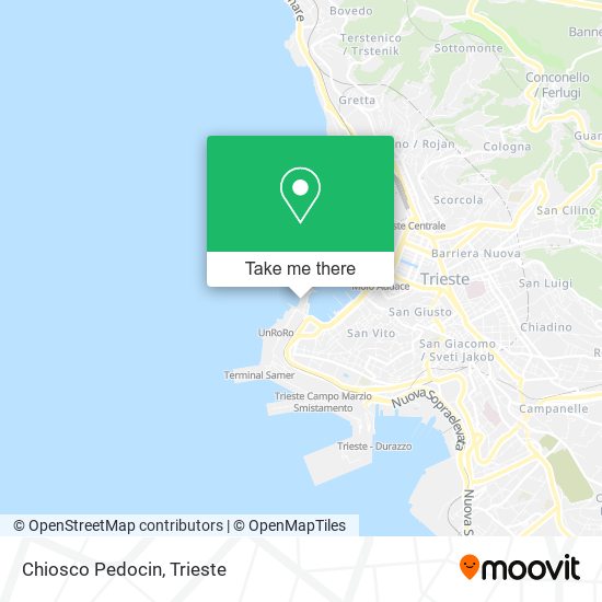 Chiosco Pedocin map