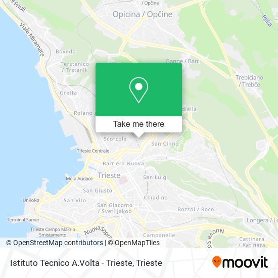 Istituto Tecnico A.Volta - Trieste map