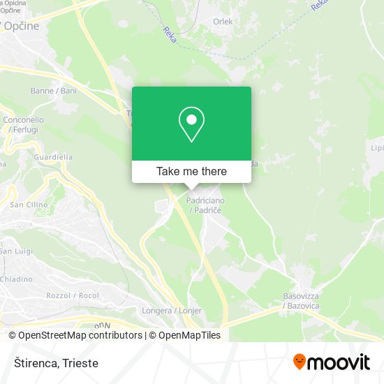 Štirenca map