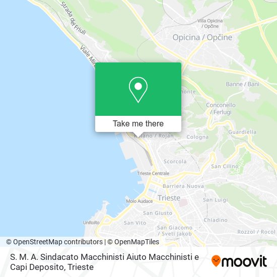 S. M. A. Sindacato Macchinisti Aiuto Macchinisti e Capi Deposito map