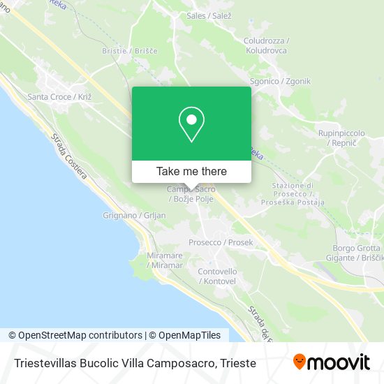 Triestevillas Bucolic Villa Camposacro map