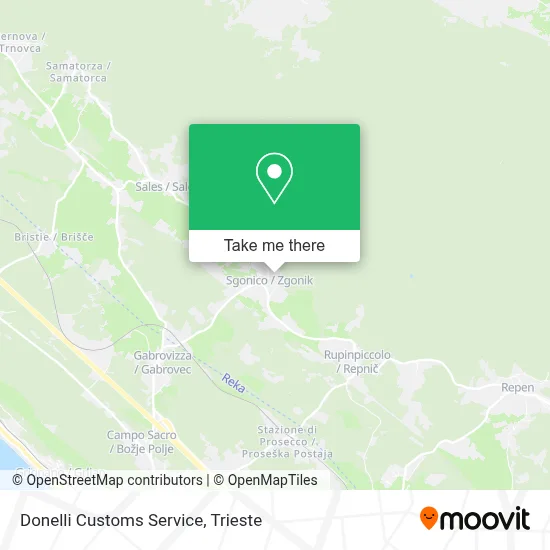 Donelli Customs Service map