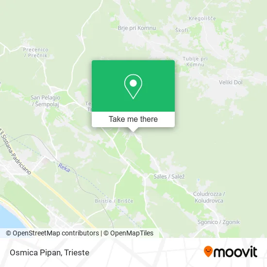 Osmica Pipan map