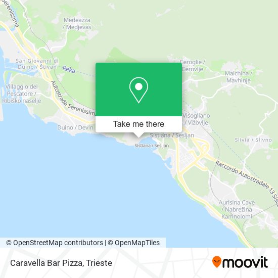 Caravella Bar Pizza map