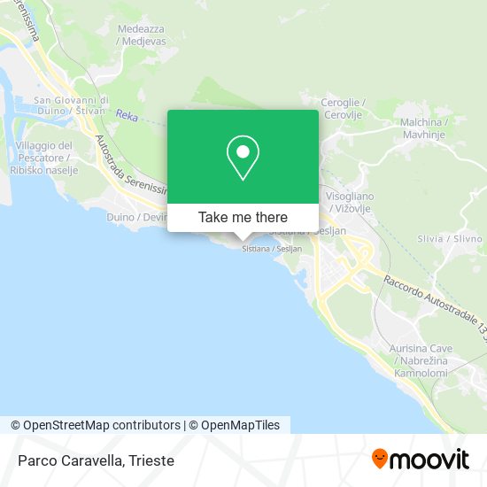 Parco Caravella map