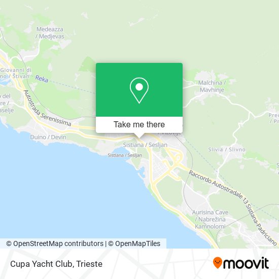 Cupa Yacht Club map