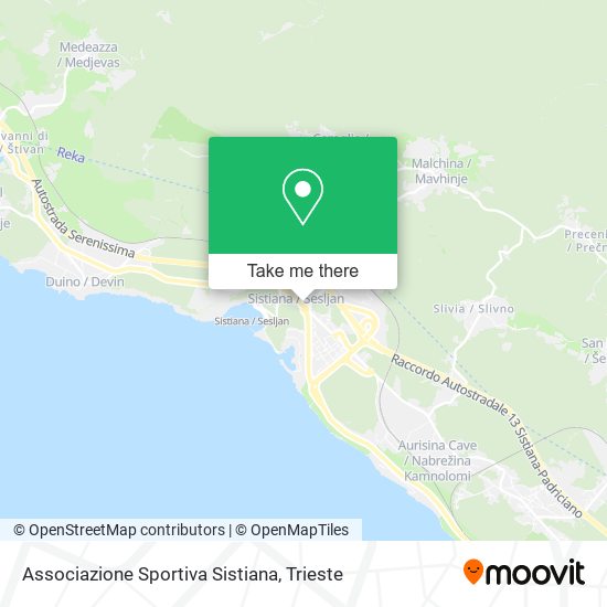 Associazione Sportiva Sistiana map