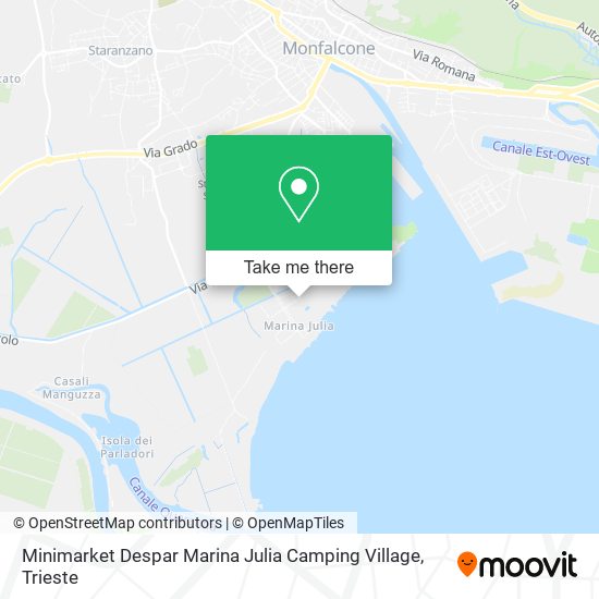 Minimarket Despar Marina Julia Camping Village map