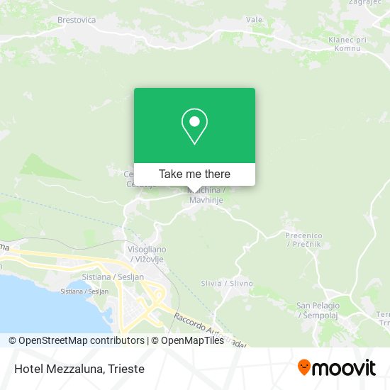 Hotel Mezzaluna map