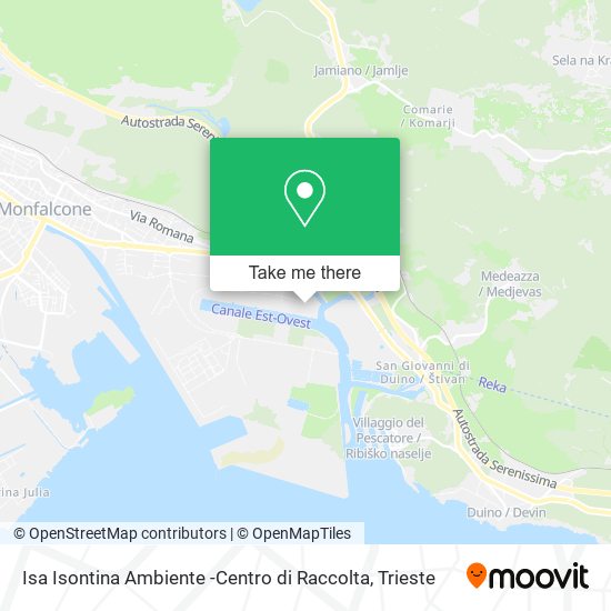 Isa Isontina Ambiente -Centro di Raccolta map