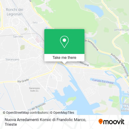 Nuova Arredamenti Korsic di Frandolic Marco map