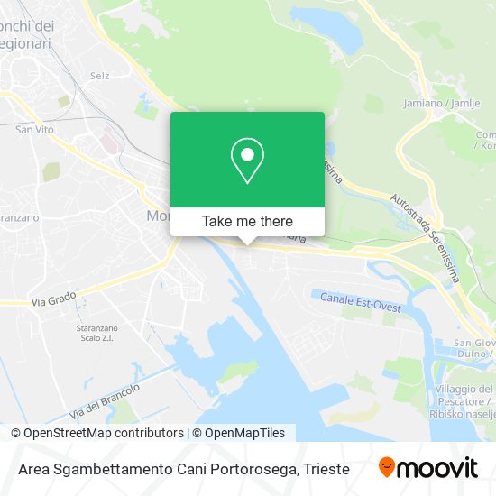 Area Sgambettamento Cani Portorosega map