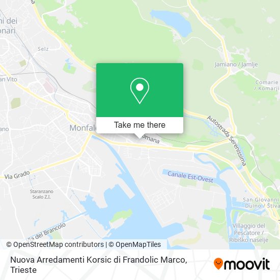 Nuova Arredamenti Korsic di Frandolic Marco map
