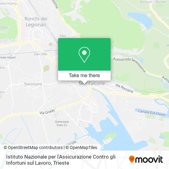 Istituto Nazionale per l'Assicurazione Contro gli Infortuni sul Lavoro map