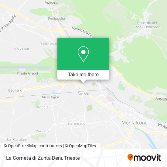 La Cometa di Zunta Deni map