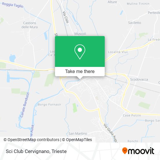 Sci Club Cervignano map