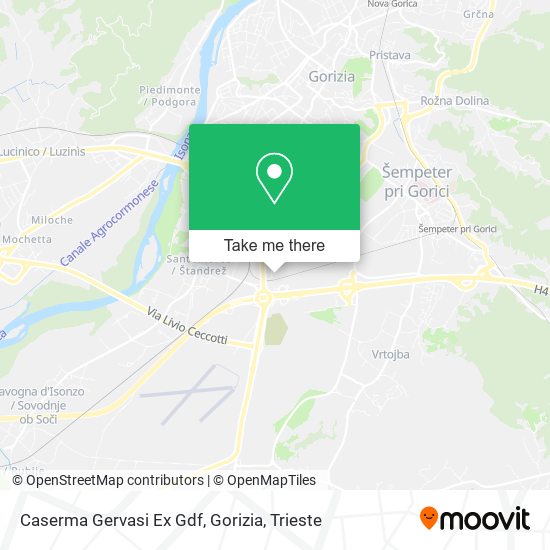 Caserma Gervasi Ex Gdf, Gorizia map