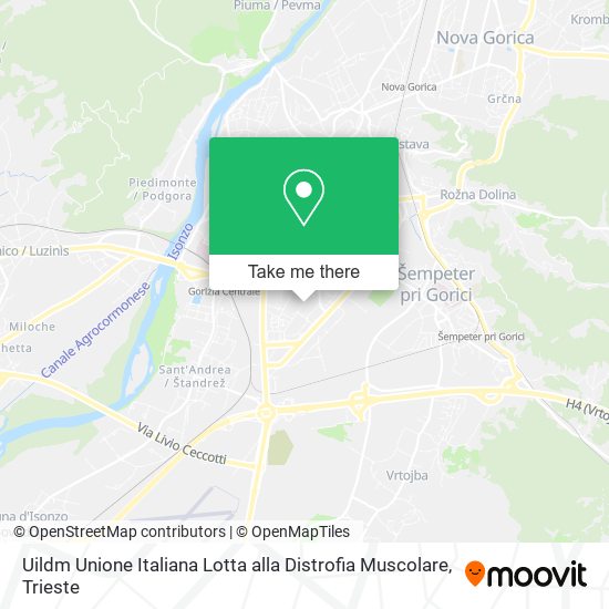 Uildm Unione Italiana Lotta alla Distrofia Muscolare map