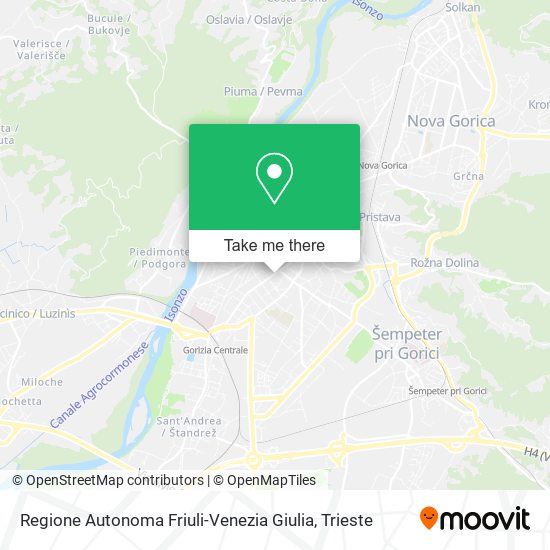 Regione Autonoma Friuli-Venezia Giulia map