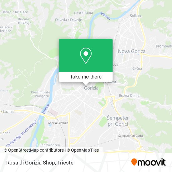 Rosa di Gorizia Shop map