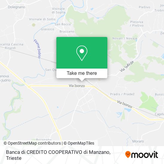 Banca di CREDITO COOPERATIVO di Manzano map
