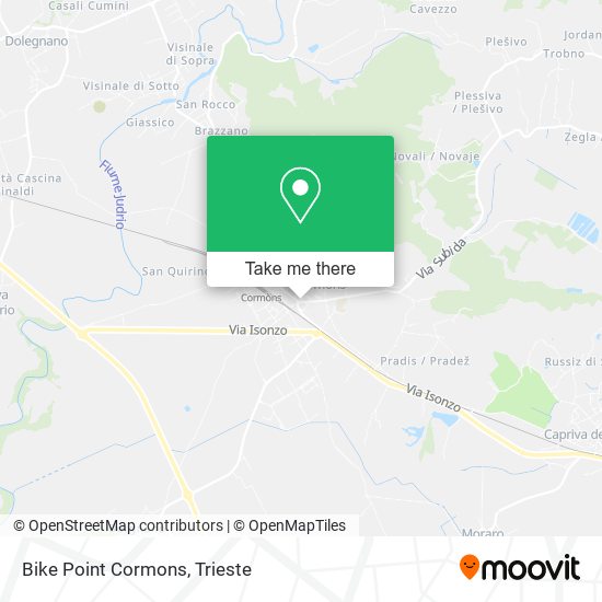 Bike Point Cormons map