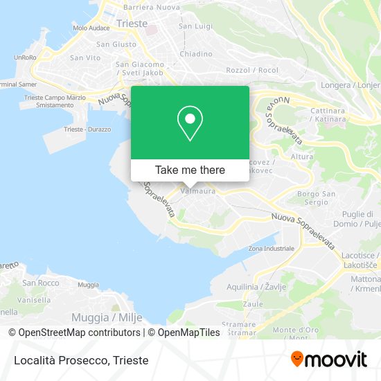 Località Prosecco map