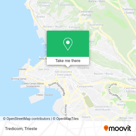 Tredicom map