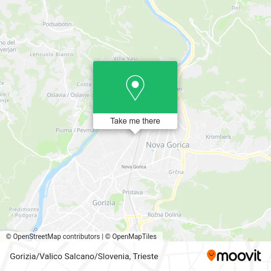 Gorizia / Valico Salcano / Slovenia map