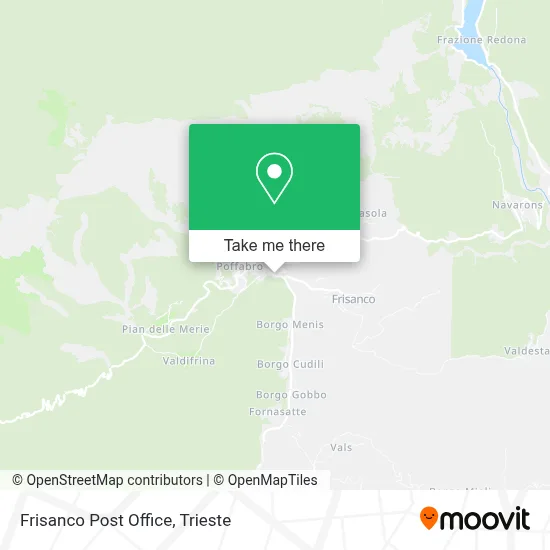 Frisanco Post Office map